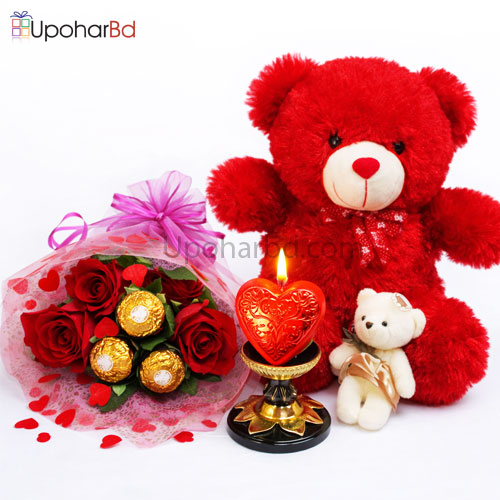 Red for love valentine hamper